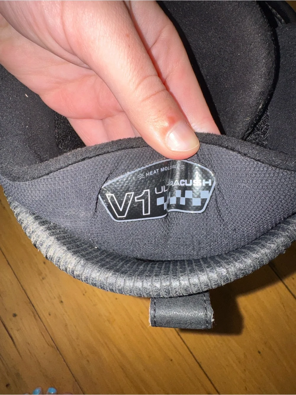 Men's Vans Black Snowboard Boots with Blue Accents